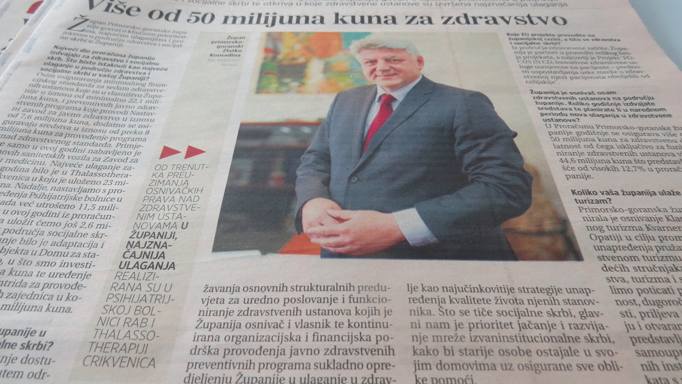 Zlatko Komadina: Više od 50 milijuna kuna za zdravstvenu djelatnost