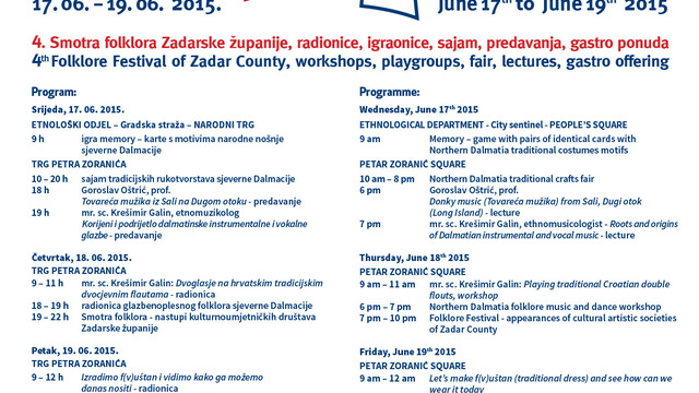 Program Etno dana Zadarske županije