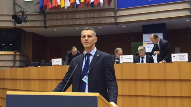 Potpredsjednik Hrvatske zajednice županija i istarski župan Valter Flego na sjednici Odbora regija o aktualnim migracijama